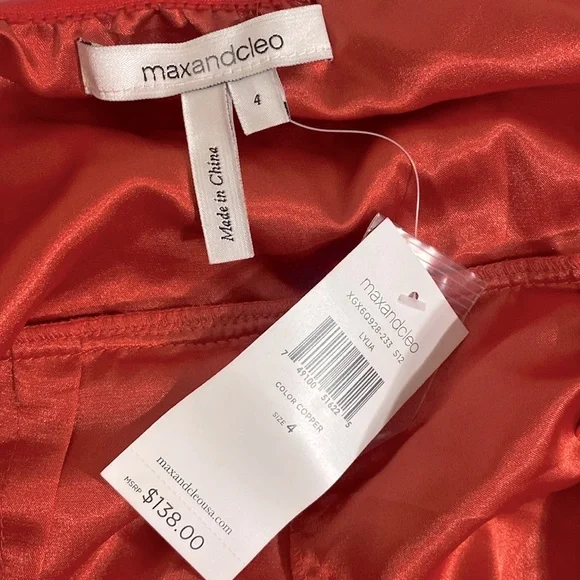 Max & Cleo Draped Halter Mini Dress 4 - Picture 6 of 7